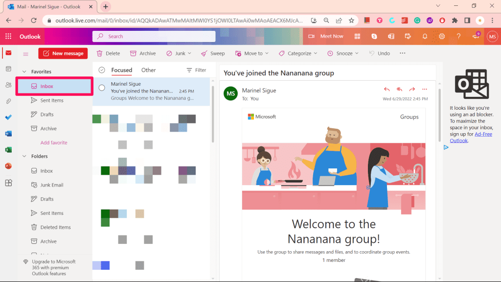 Email Returned to Inbox Folder