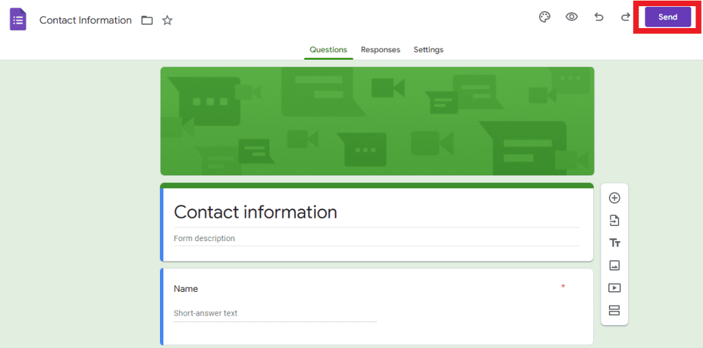 Send Google form